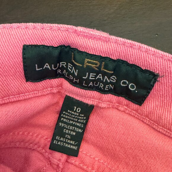 Lauren Ralph Lauren Pink‎ Modern Straight Jeans Size 10 LRL - Picture 3 of 7